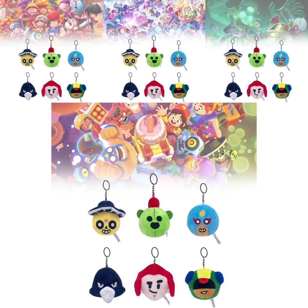 Очаровательный плюшевый брелок Спайк из Brawl Stars из мягкой короткой плюшевой ткани