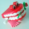 Funny for Baby Kids Plastic Teeth Rose Wind Up Clockwork Toy Clockwork Toy Walking Teeth Shape