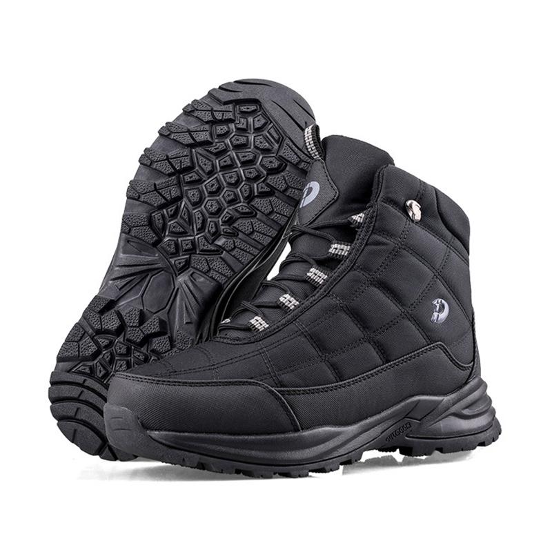 Мужская зимняя обувь, модные теплые зимние ботинки, повседневные спортивные водонепроницаемые нескользящие флисовые ботильоны