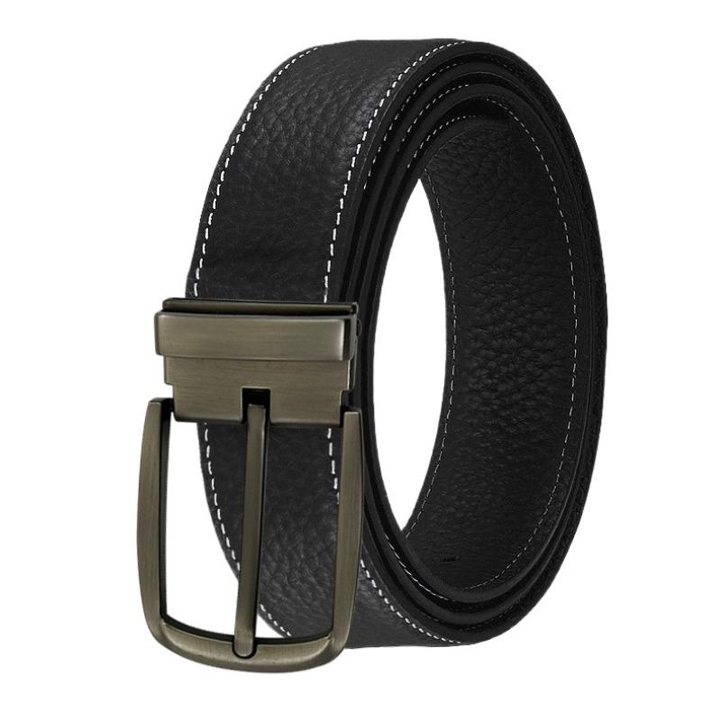 Elt первый слой узор личи натуральная коровья кожаный ремень высококачественный повседневный деловой универсальный ремень с булавкой
