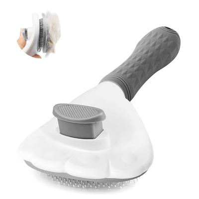 Расческа для ухода за домашними животными SanMori Pet Healing Brush Slicker Brush Long Hair Comb устраняет выпадение волос одним массажем Нажмите кнопку, чтобы легко устранить выпадение волос Уход за домашними животными