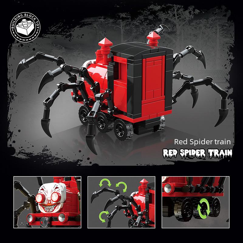 Charles Train Horror Spider Building Blocks: Challenging Assembly Model for Boys