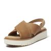 Timberland Safari Down Backstrap Sandals, Women's, TB0A415JEN21, Medium Beige, Full Grain, Size 6.0 / 23.0cm