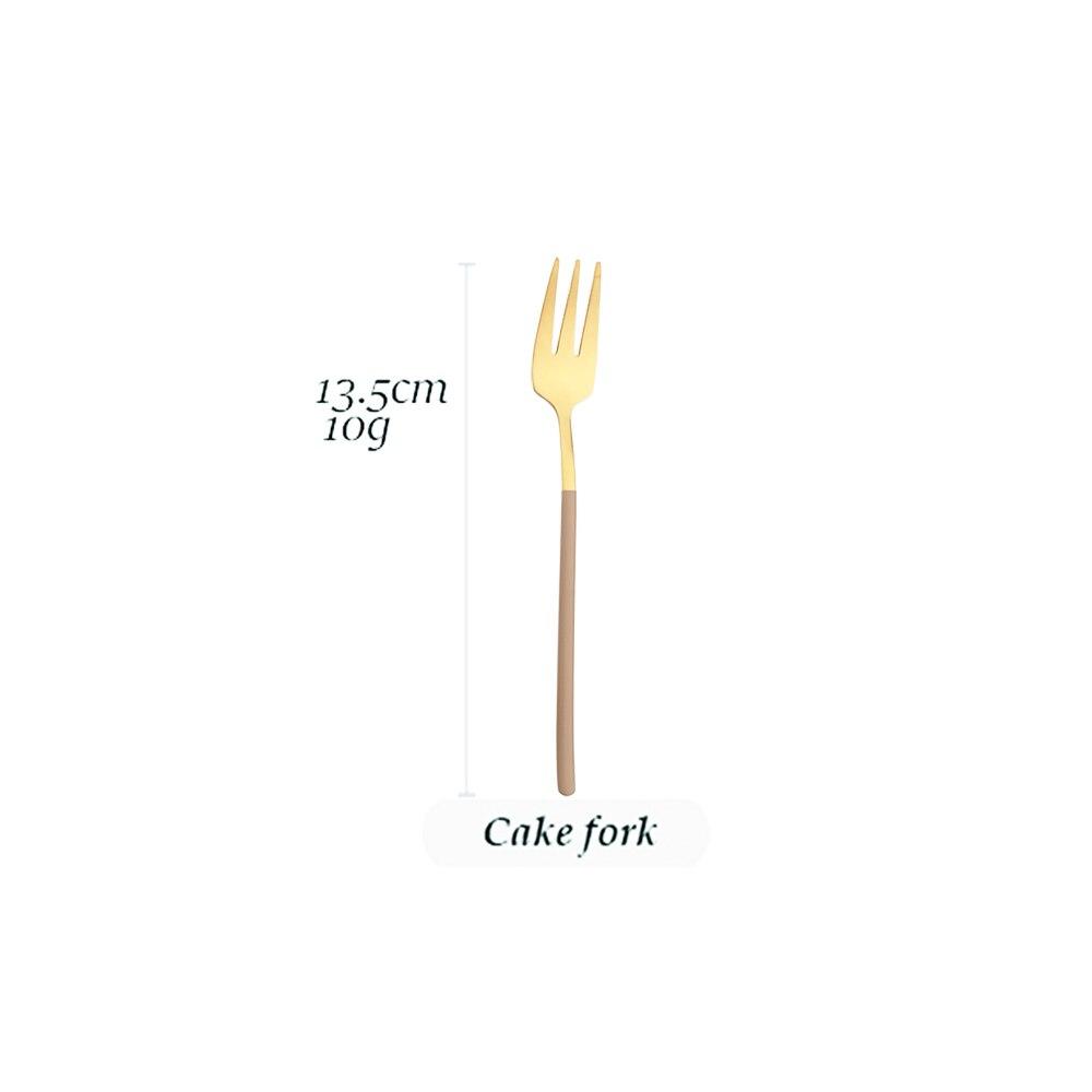 Набор столовых приборов из коричневого золота, столовое серебро, высококачественные столовые приборы, вилки, ножи, набор ложек для кухонного набора столовой посуды