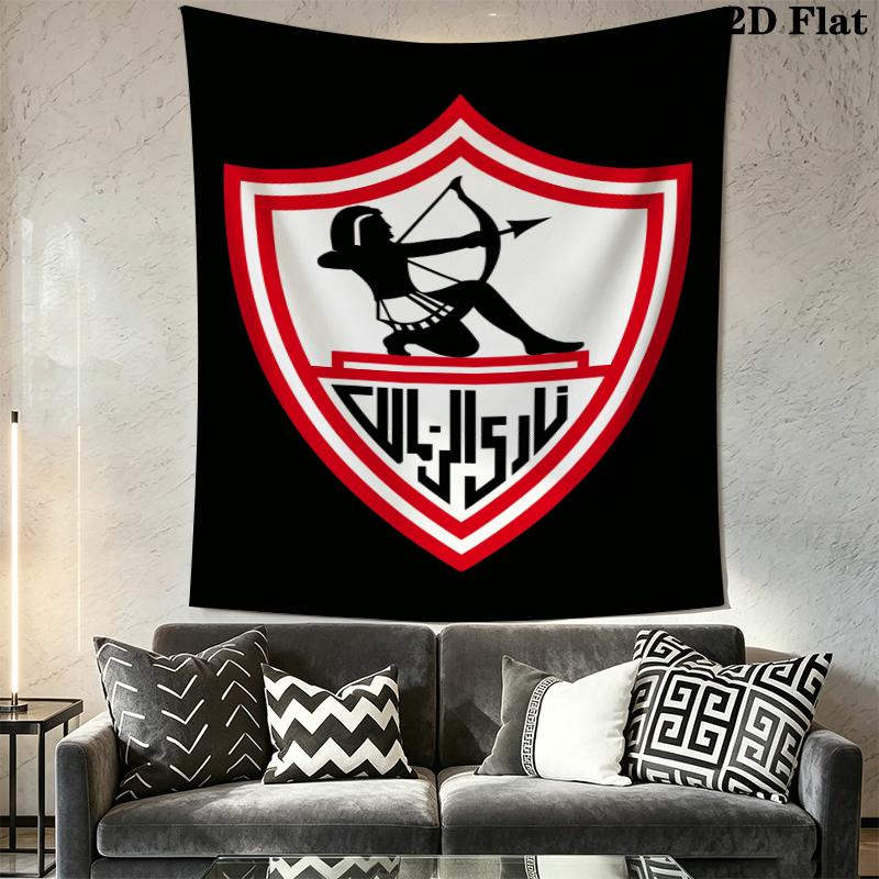 Zamalek SC Wall Tapestry Aesthetic Wall Hanging Printed Fabric Blanket Decorative Tapestries for Bedroom Living Room Home Decor