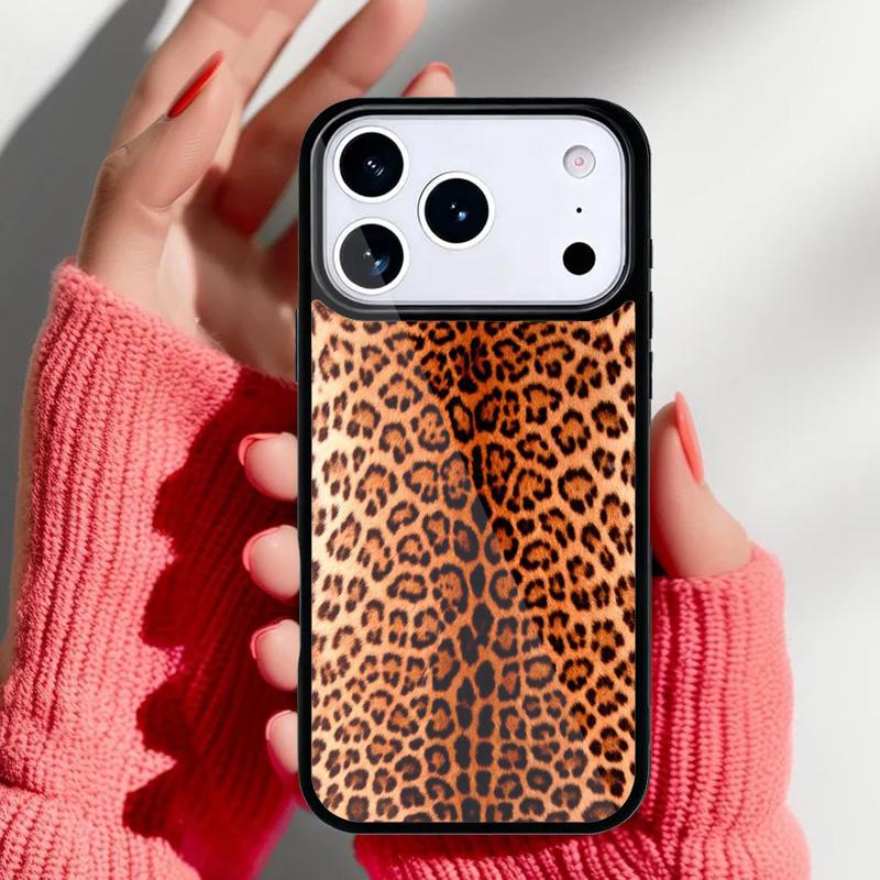 Модный леопардовый чехол для телефона iPhone 17 16 15 14 13 Pro Max Задняя крышка для 12 11 Pro Coque