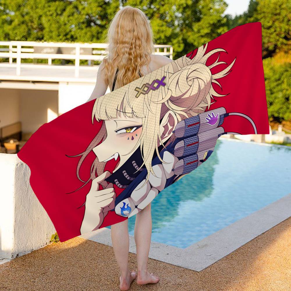 H-Himikos Toga My Hero AcademiaS Classic Big Microfiber Beach Towels Quick Dry Towel Sand Beach Towels Pool Towel for Travel Swim