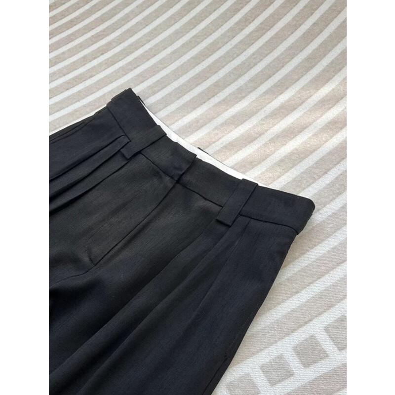 Zose High-Waisted Pleated Casual Trousers