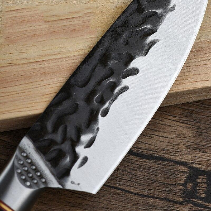 Одетый кованый стальной нож для нарезки фруктов, мясника, кухонные ножи, нож для мяса, нож для резки овощей