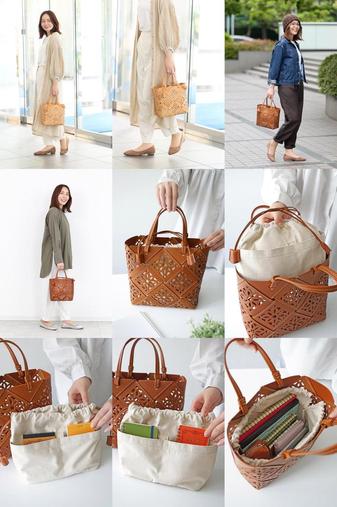 Женская сумка-тоут Genten из натуральной кожи, Коричневая, GE-43976-50