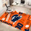Denver Broncos LOGO Print Area Rug - Soft, Washable Non-Slip Indoor Mat for Office Chairs, Living Room, Home Office Decorative Rug