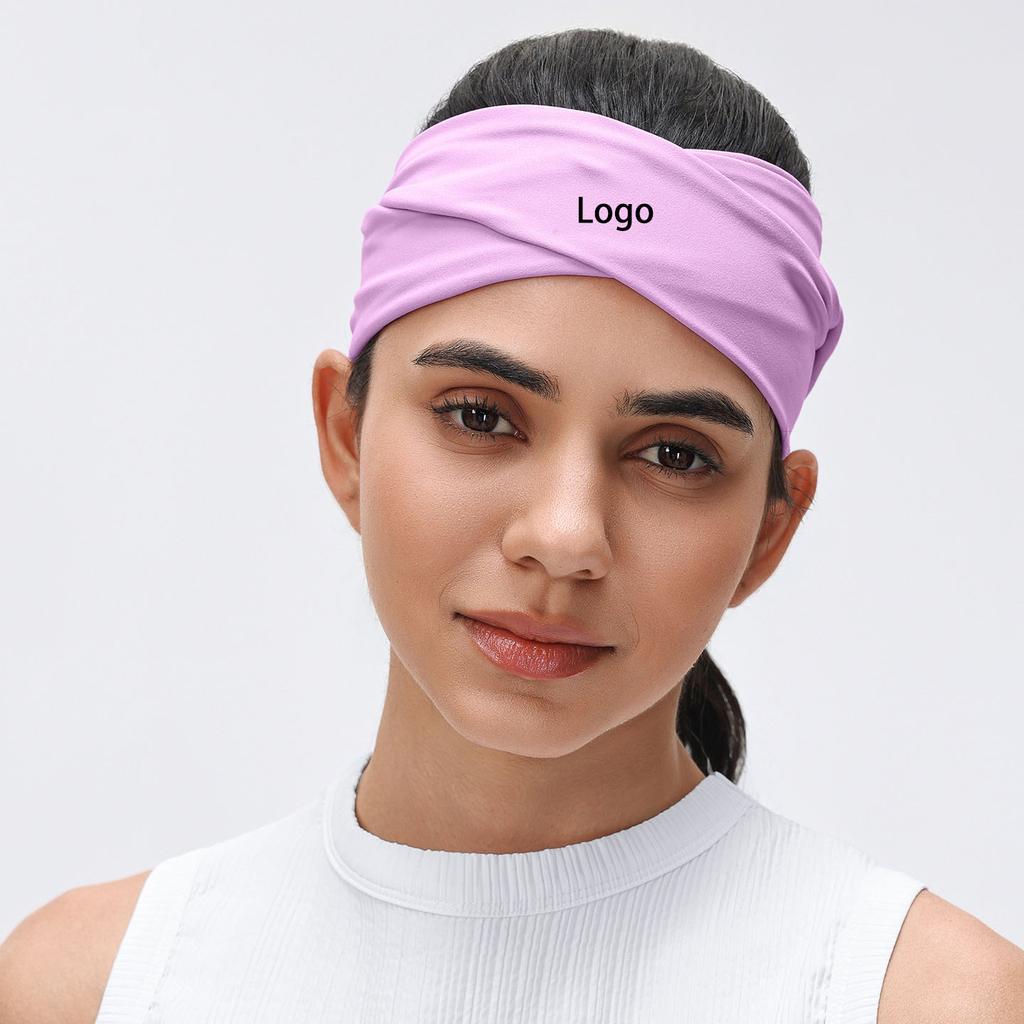 High Stretch Moisture-wicking Yoga Running Sports Headband Solid Color Hair Tie Headband for Women Luxury