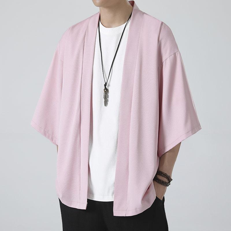 Men S Chinese Style Loose Thin Open Shirt Sun Protection Coat