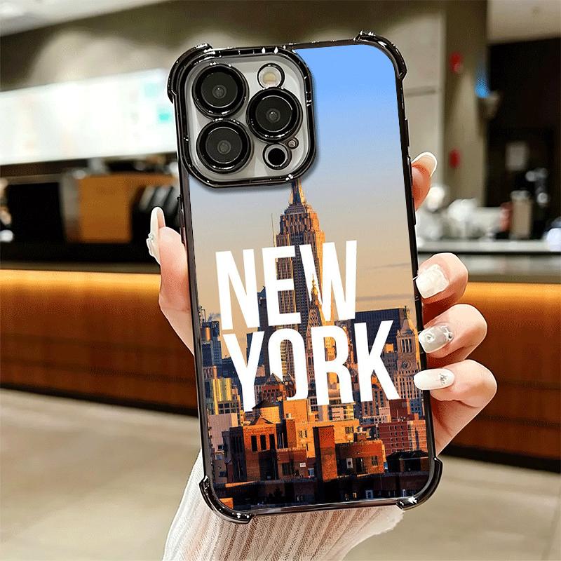 Нью-Йорк Город Мягкий Чехол Для Телефона Для iPhone 15 16 17 Air 14 Pro Max 16E Plus 13 12 Mini Покрытие Противоударный Fundas