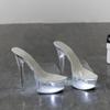 Ladies Stilettos Sexy Catwalk Model Crystal Shoes Luminous Stage 190 Series 15cm Heel 6.5cm Platform LFD