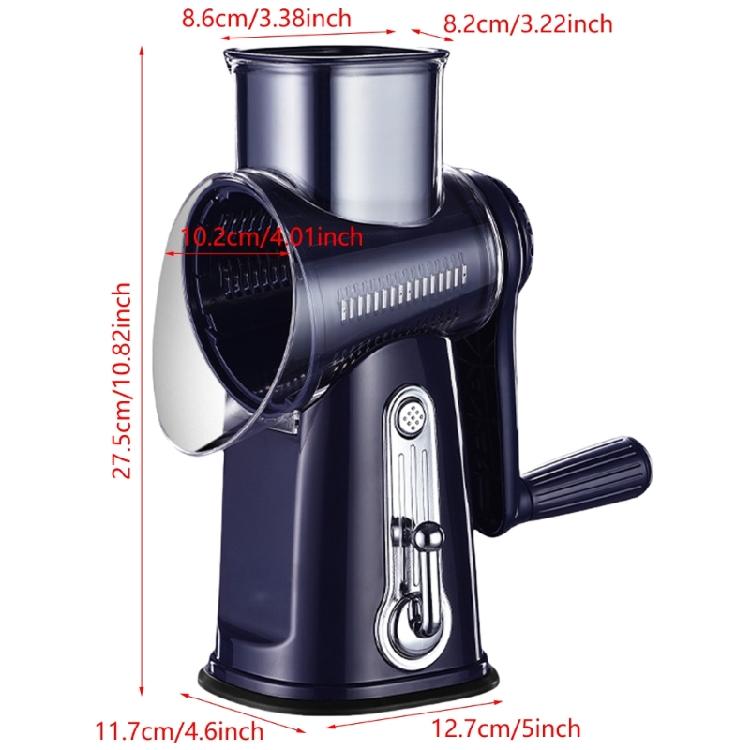 Efficient Hand Cranked Round Mandolin Slicer for Fruit Vegetable and Nut Rotary Cheese Grater and Shredders Supplies