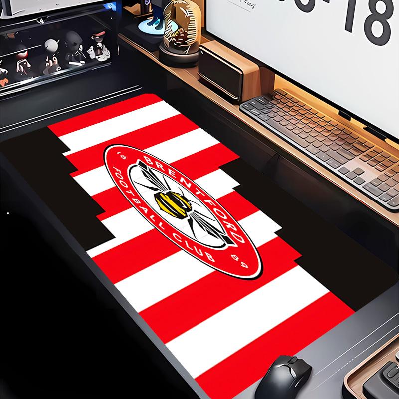 Football club logo Theme Premium Non-slip Mouse Pad with Stitched Edges,Durable Rubber Material,for Desktop & Gaming Great Gifts