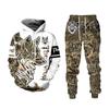 Casual Men's Tracksuit 3d Animal Printed Hoodies and Pants 2pc Sets Antumn Cool Sweatshirts Women Men's Clothing Sportswear Suit