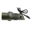 Multifunctional Whistle Led Flashlight Compass Magnifier Thermometer Portable 7-In-1