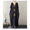 New Embroidered Solid Color Temperament Vacation Bohemian Extra Long Dresses