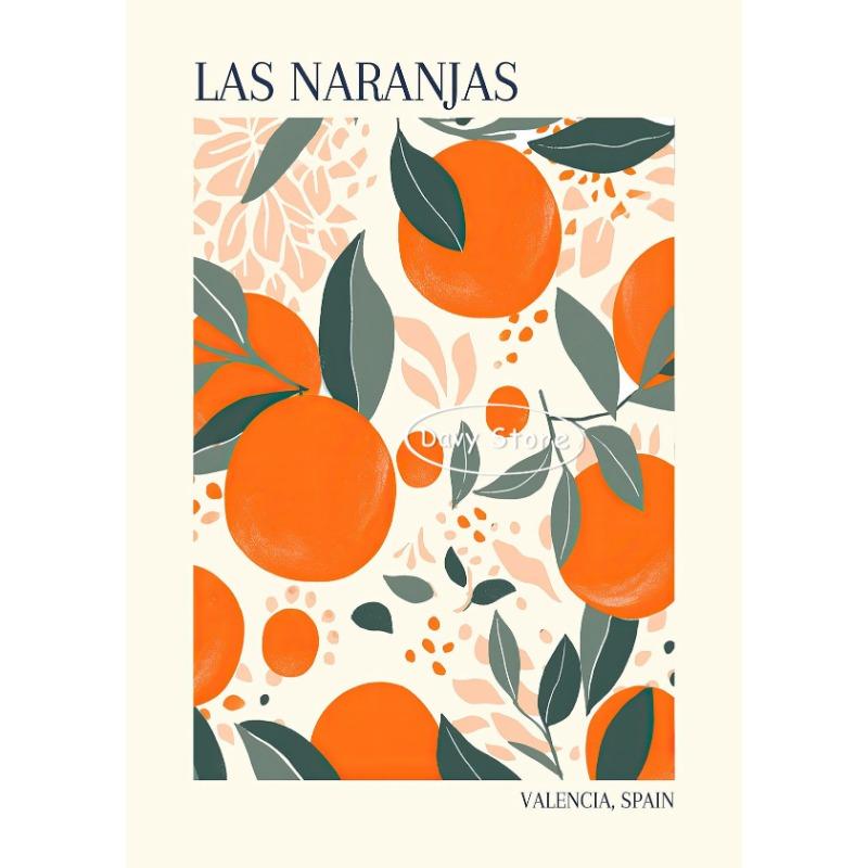 Бохо Кухня Фрукты Цитрусовые Лимон Апельсин Постеры Принты Холст Живопись Ботаническое Настенное Искусство Картины для Гостиной Домашний Декор