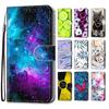 Luxury Painted Leather Case Wallet Book Style Protective Cover for Samsung Galaxy S25 S24 S23 S22 S21 S20 Plus Ultra S10E S23Ultra S25Ultra S24FE