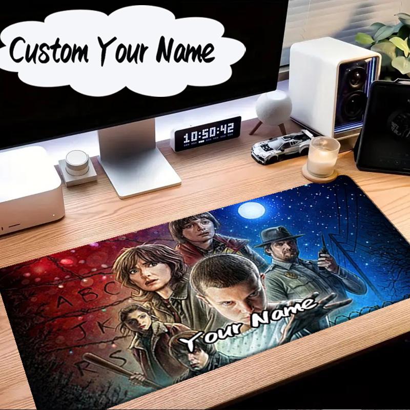 Custom Name Mouse pad Stranger Eleven Upside Down Mouse Pad Desk Mat, Non-Slip Rubber Backer Pad For Computer Notebook Gaming Mouse Pad Birthday Gift