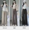 Women's Summer Pleated Zen Wide-Leg Pants - High-Waist, Lightweight, Casual, and Straight-Legged with a Yamamoto Style Draped Design.