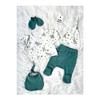 Koala On A Bicycle Pattern Emerald Green 5-piece Newborn Unisex Baby Hospital Release Set