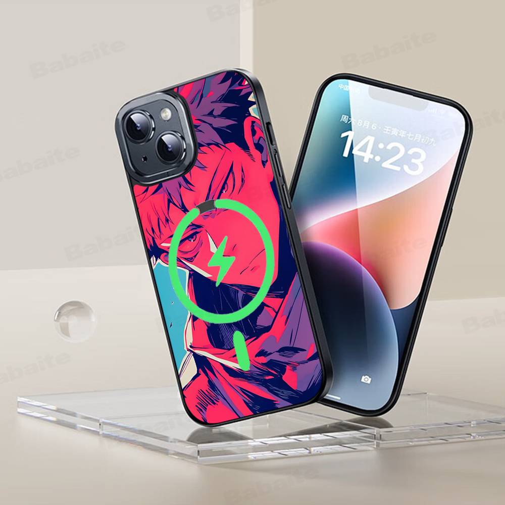 Jujutsu Kaisen Anime Itadori Yuji Classic Vintage Phone Case Magesafe Magnetic Wireless Charge Case For IPhone 16 11 12 13 14