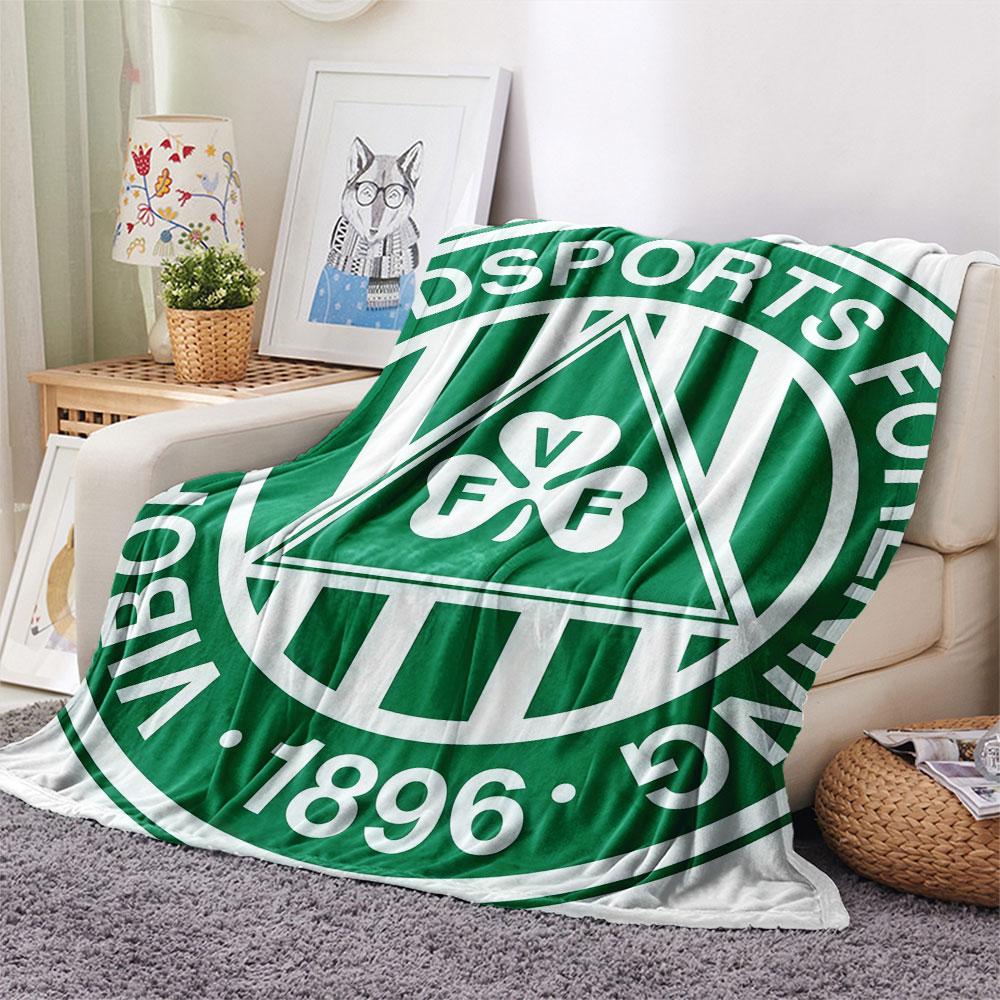 Viborg FF logo FlAannel Blanket, High quality Comfortable for All Seasons, Home Decor, Warmth and Comfort