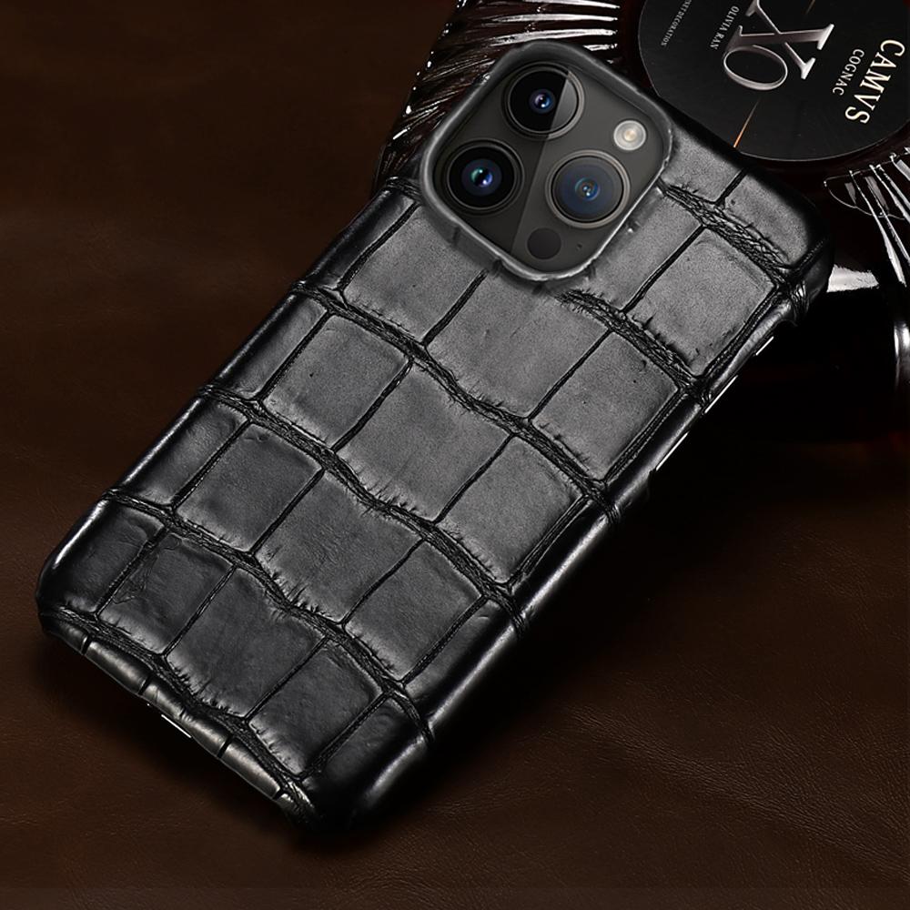Чехол для телефона из 100% натуральной крокодиловой кожи для iPhone 16 15 Pro Max 14 12 ProMax 13Pro 16 Plus 15Pro 16Pro 14Plus Luxury Cover