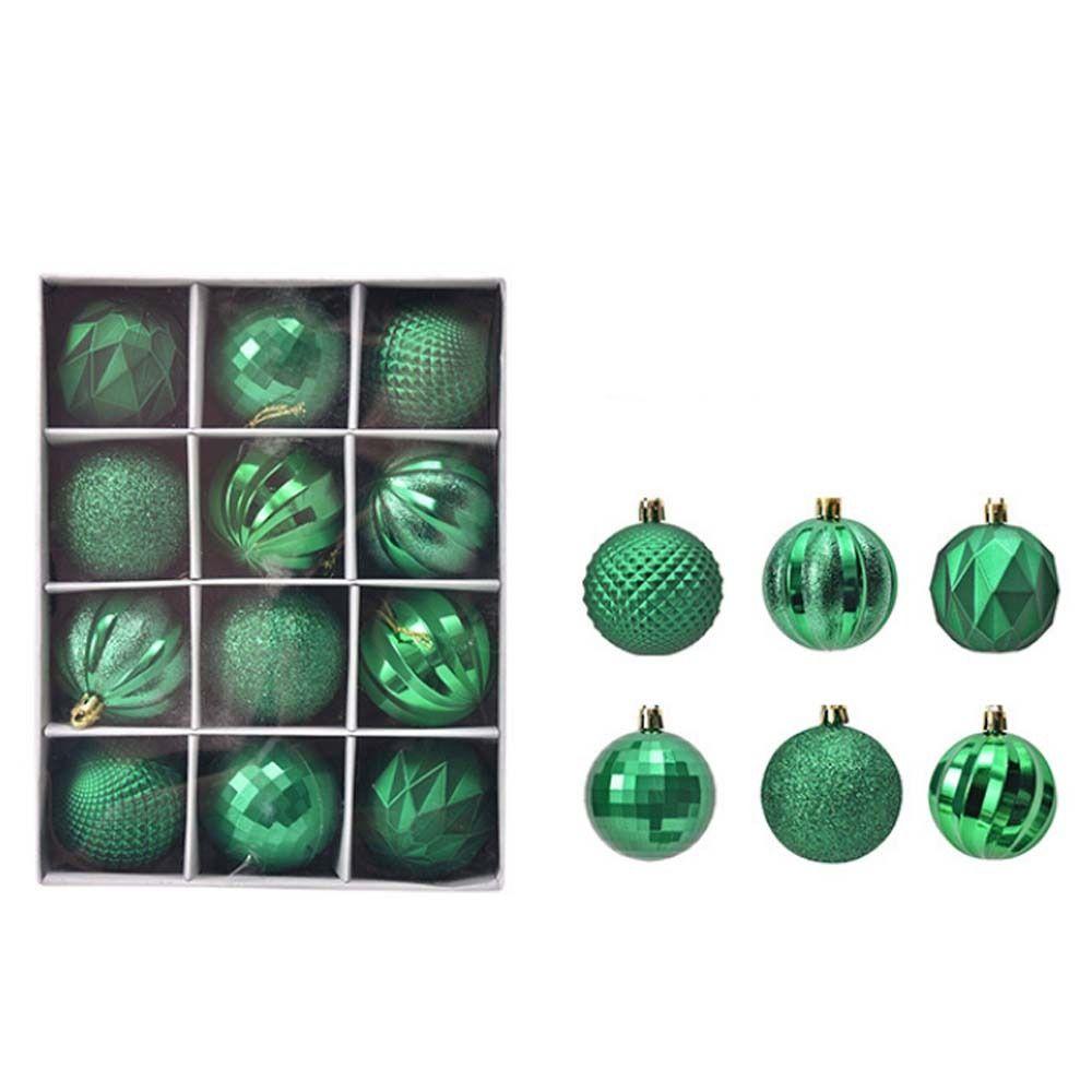 12Pcs Colored Electroplated Christmas Balls 6cm Merry Xmas Tree Decor Indoor