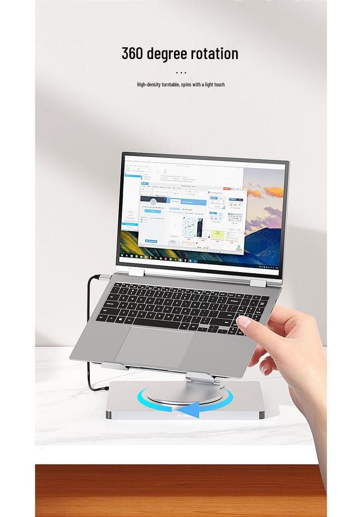 Вращающаяся складная док-станция для ноутбука с портами HDMI, Gigabit Ethernet, USB 3.0 и расширением-подставкой для планшета