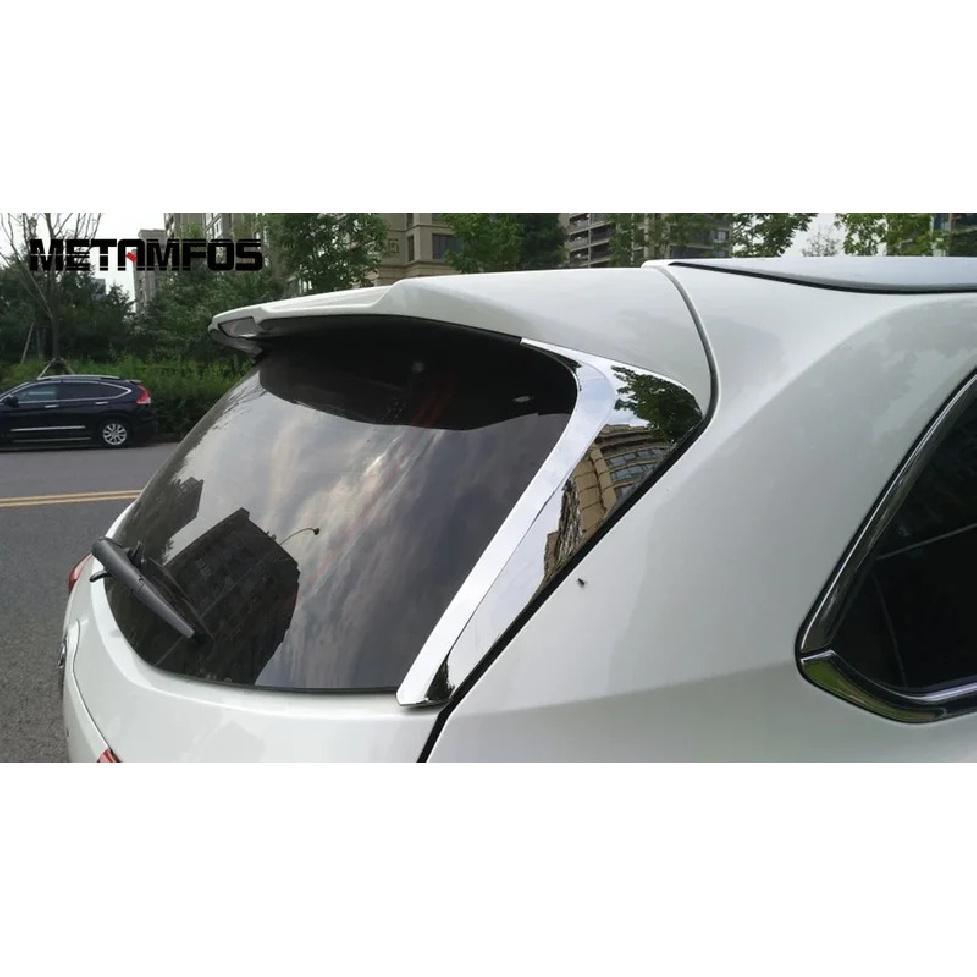 For Toyota Highlander 2014-2018 Chrome Side Tail Wing Spoiler Molding Trim Sopiler Decorate Strip Exterior Car Accessories