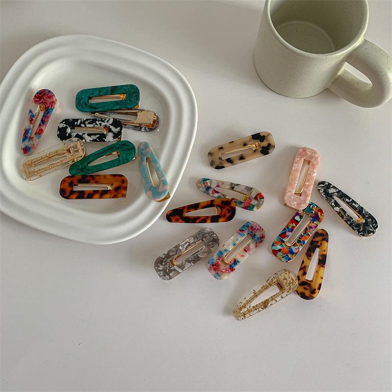 Французская ретро-заколка для волос «утконос» из ацетата — аксессуар для головного убора с челкой в корейском стиле