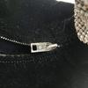 [Pre-Owned] Scrunchie Rhinestone Mesh Handle Velvet Mini Shoulder Tote Bag - Excellent #7VOLVK