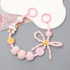 Beaded Phone Lanyard Plush Hairball Beads Phone Chain Creative Cell Phone Strap  Phone Accessories