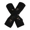 Winter Pair Gloves Fall 1 Ripped Fingerless Knitted High Elasticity Nonslip Arm Warmers Pure Color Arm Sleeves Keep Warm Windproof Cycling Arm Covers