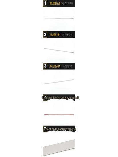 21 Fit Stainless Steel Tailgate Trim Bumper Strip Modification Accessory