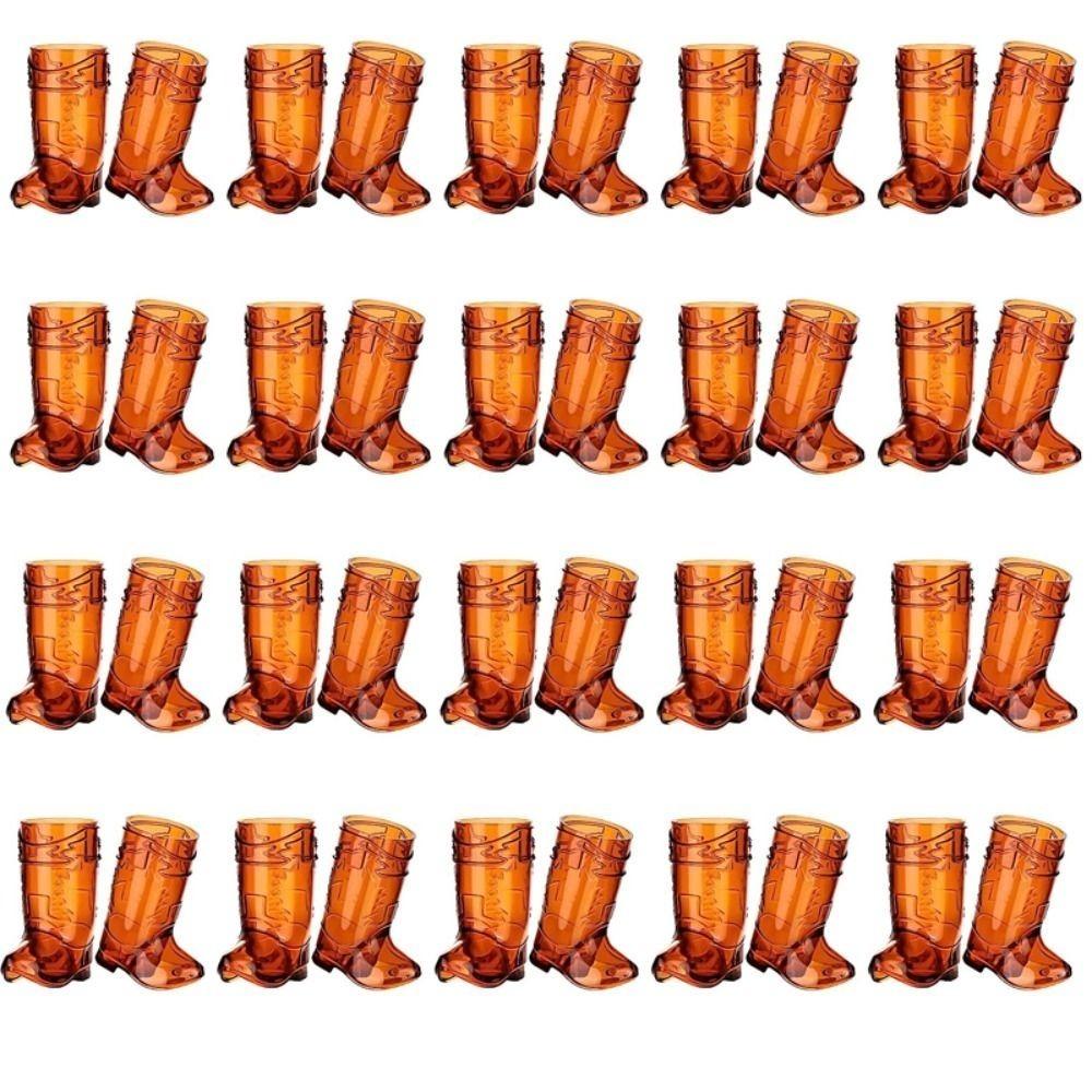 10Pcs Transparent Western Cowboy Glasses Plastic Shot Glasses Creative Beer Cup  Outdoor