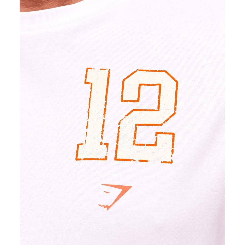 Gymshark Кампус Футболка белая A4b2j Wb57