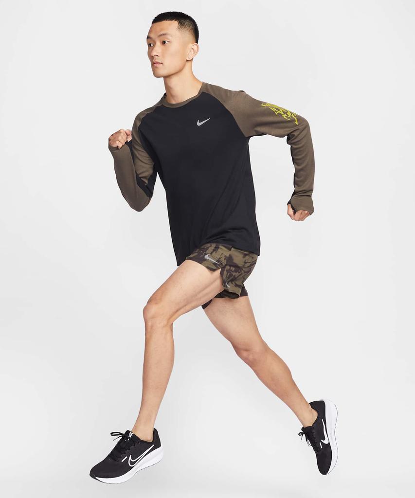 Nike Беговые шорты Stride Dry-Fit 5 дюймов с подкладкой M - Темный лесной орех:Бархатный Коричневый:Размер Мосс / Iq6058-212