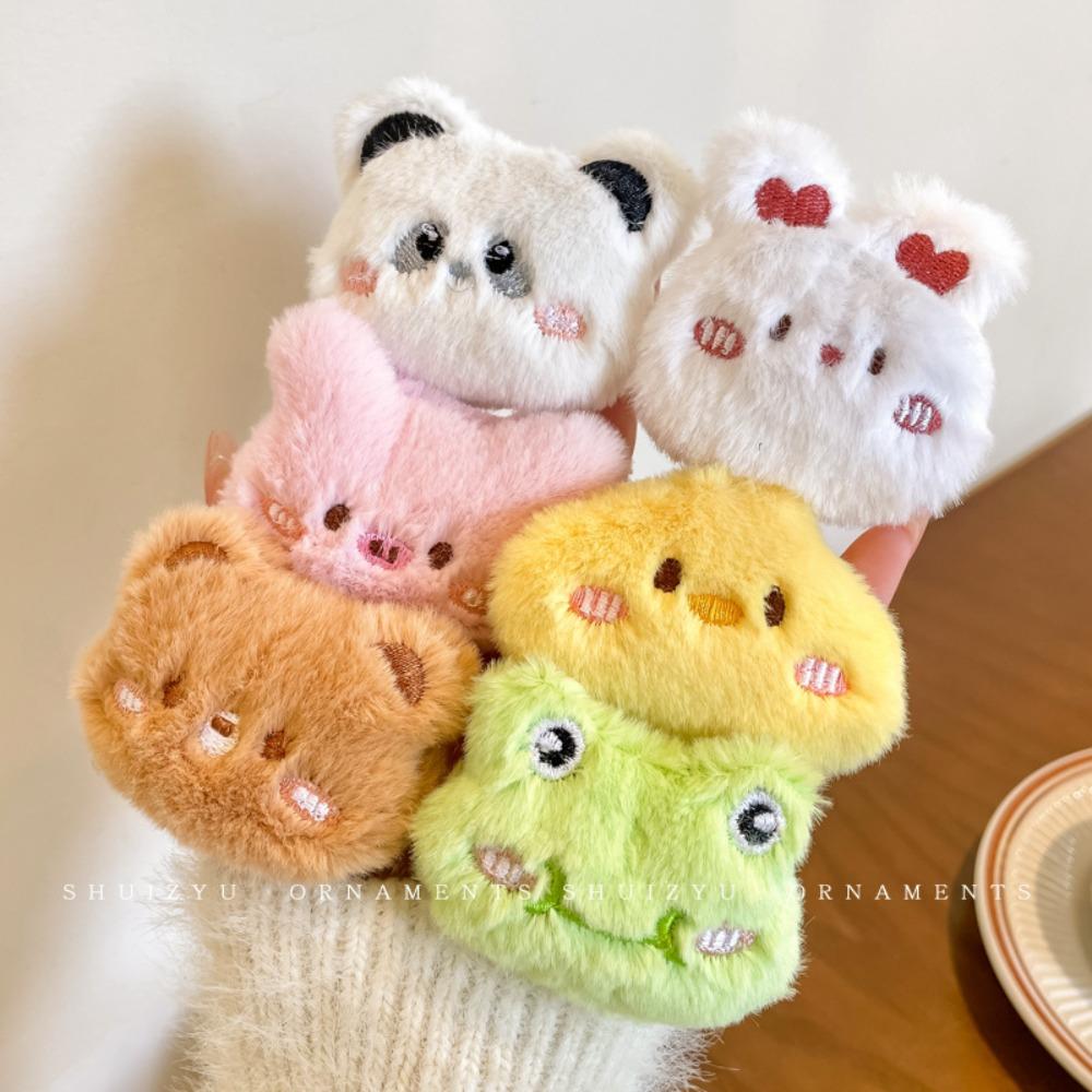 Bear Plush Brooch Cartoon Backpacks Pendant Decoration Accessories Clothes Badge Pins Girl