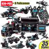 1560pcs City Police Station Building Blocks Bricks City SWAT Team Truck Blocks Educational Toy for Boys Children