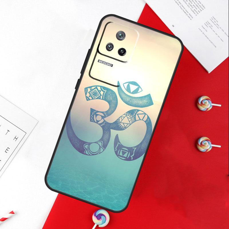 Чехол-обложка с индуистским символом Йога Ом для Xiaomi 13T 11T 12T 14T Pro 13 14 15 Ultra POCO X7 Pro X3 X5 X6 F5 F6 M6 Pro