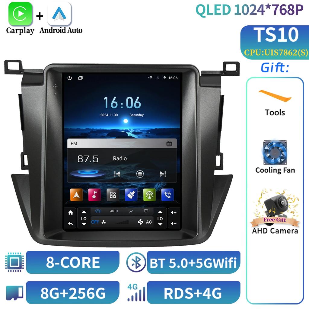 9,7-дюймовый автомобильный радиоприемник мультимедиа видео GPS для Toyota Rav4 2013-2018 Android навигация автомобильный радиоприемник Car play беспроводной экран стерео G