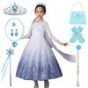 JIEAIRUI Frozen Elsa Dress, Kids' Princess Dress, Long Sleeve Dress, Halloween Costume, Girls' Costume, Party, Birthday Gift, Christmas Surprise,