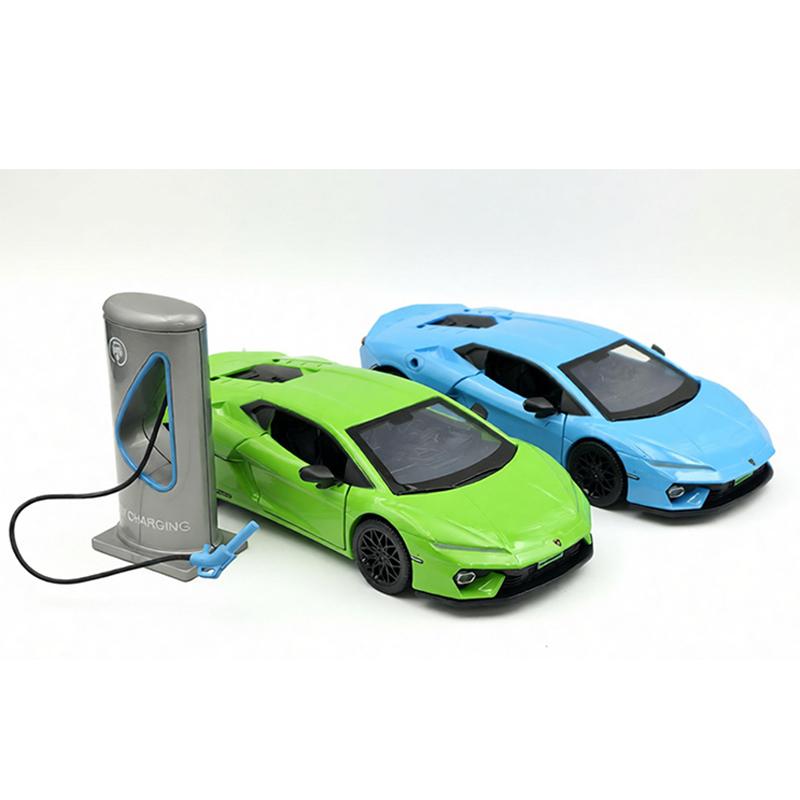НОВИНКА 1/32 Lamborghini Temerario Суперкар Сплав Модель Игрушечная Машинка Литые Металлические Звук и Свет Игрушки для Детей Транспортное Средство
