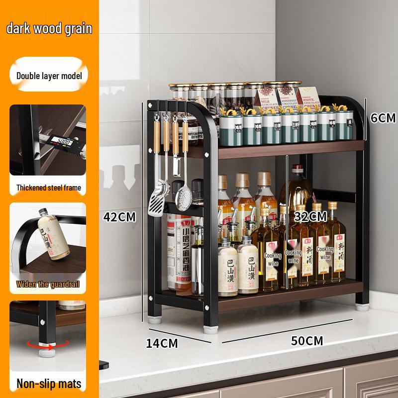 Compact Kitchen Countertop Spice and Condiment Rack